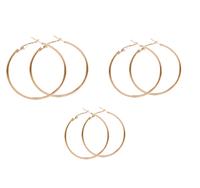 AMICON Ladies Large Hoop Earrings Hypoallergenic 14K Gold Large Hoop Earrings, 30mm/40mm/50mm Large Hoop Earrings Birthday Je...