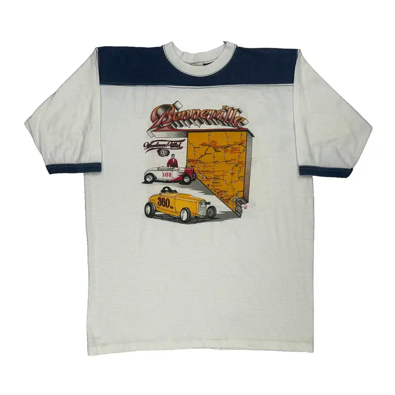 Single Stitch Made In Usa Steiman Graphic T-Shirt - XL White Cotton