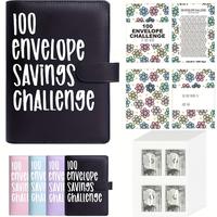 100 Days Money Saving Challenge Coin Envelope Budget Storage Book - Binding Covers with Daily Savings Tracker, Habit-Forming ...