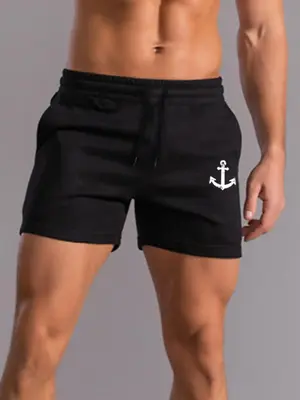 Men's Summer Clothes, Graphic Pocket Drawstring Shorts, Fashion Regular Fit Elastic Waist Shorts for Summer, Men's Bottoms f...