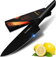Astercook Chef Knife Durable High Carbon Stainless Steel with Anti-Rust Teflon Coating, Lifetime Warranty block Kitchen Utens...