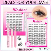 Wosheer Rouge Kit US STOCKING Ultra-thin Invisible Lash Band Lash Extension Kit Natural Look Begininner Friendly Lash Bond Se...