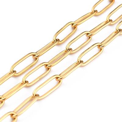 Ion Plating(IP) 304 Stainless Steel Paperclip Chains