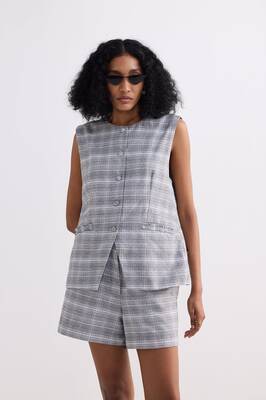 Cotton Tweed Shorts in Grey | Color: Steel Breeze | Size: 2XL