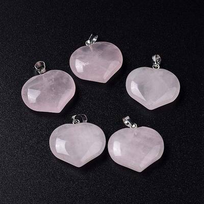 Natural Rose Quartz Pendants