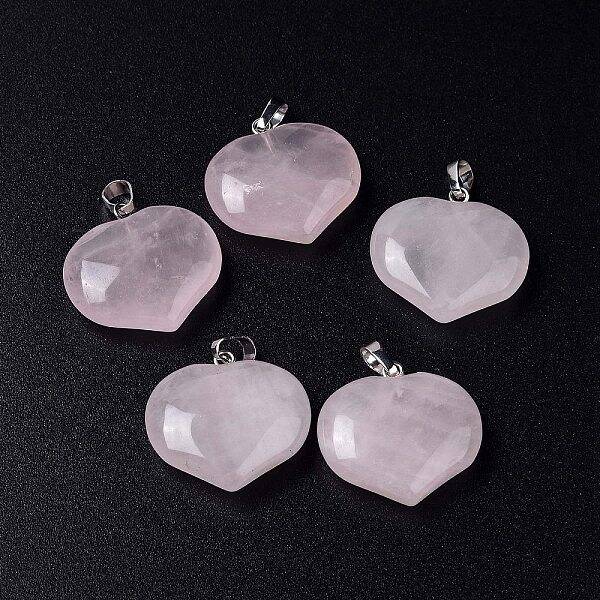 Natural Rose Quartz Pendants