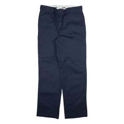 DICKIES 874 Workwear Mens Trousers Blue Regular Straight W36 L34