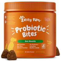 Zesty Paws Probiotic Bites for Dogs, Soft Chew Digestive Health and Immune Support Dog Treats