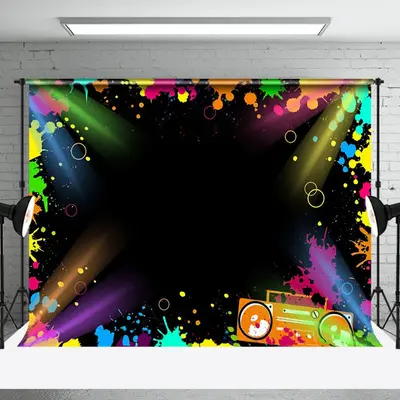 Spotlight Pigment Radio Hiphop Dance Party Backdrop - Aperturee