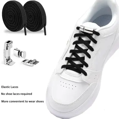 Elastic Shoe Laces - No Tie Shoelaces with Magnetic Lock System for Adults & Kids Sneakers Comfortable Convenient Design