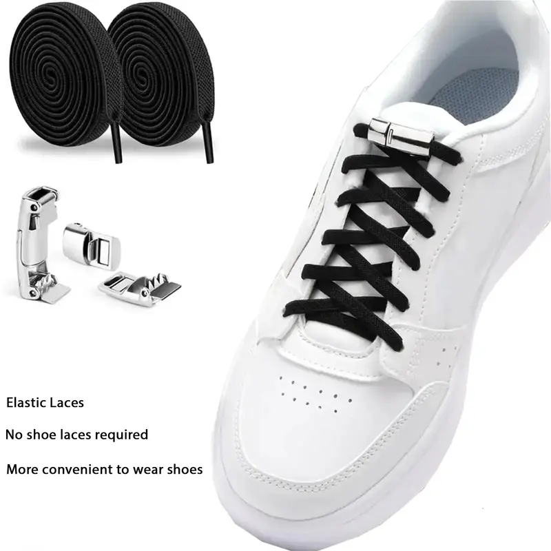 Elastic Shoe Laces - No Tie Shoelaces with Magnetic Lock System for Adults & Kids Sneakers Comfortable Convenient Design