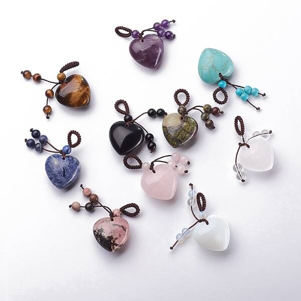 Natural & Synthetic Mixed Stone Hanging Decorations