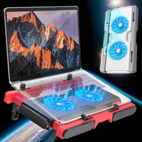 Gaming Laptop Cooling Pad, Fast Cooling Laptop Cooler Stand for 10-17 Inch,with 2 Quiet Fans, USB A/C Ports, Adjustable & Lap...