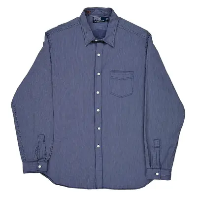 Ralph Lauren Striped Shirt - XL Navy Cotton