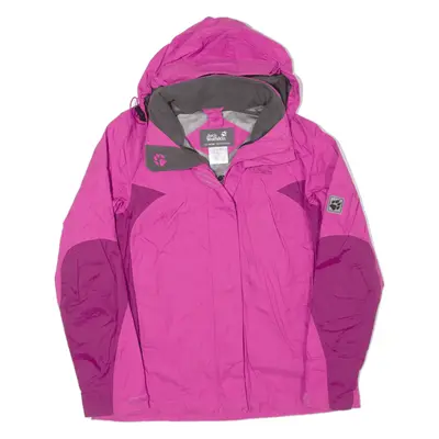 JACK WOLFSKIN Rain Jacket Pink Womens M