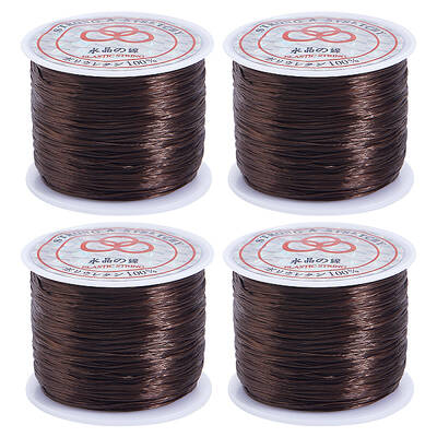 4 Rolls Flat Elastic Crystal String