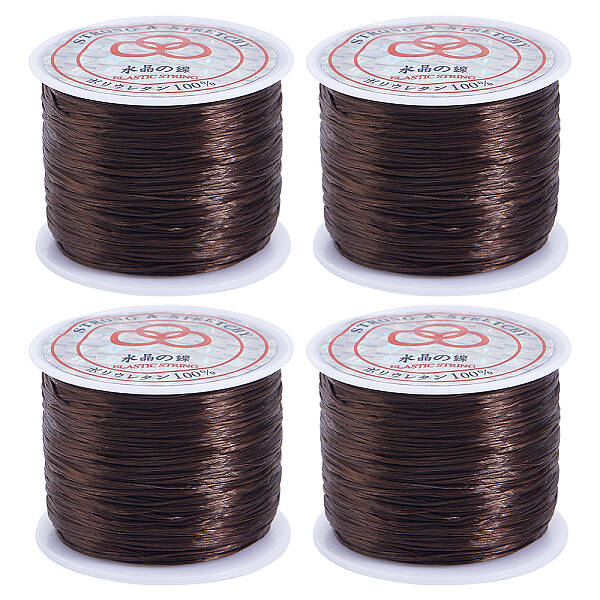 4 Rolls Flat Elastic Crystal String