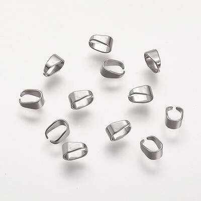 Tarnish Resistant 304 Stainless Steel Snap on Bails