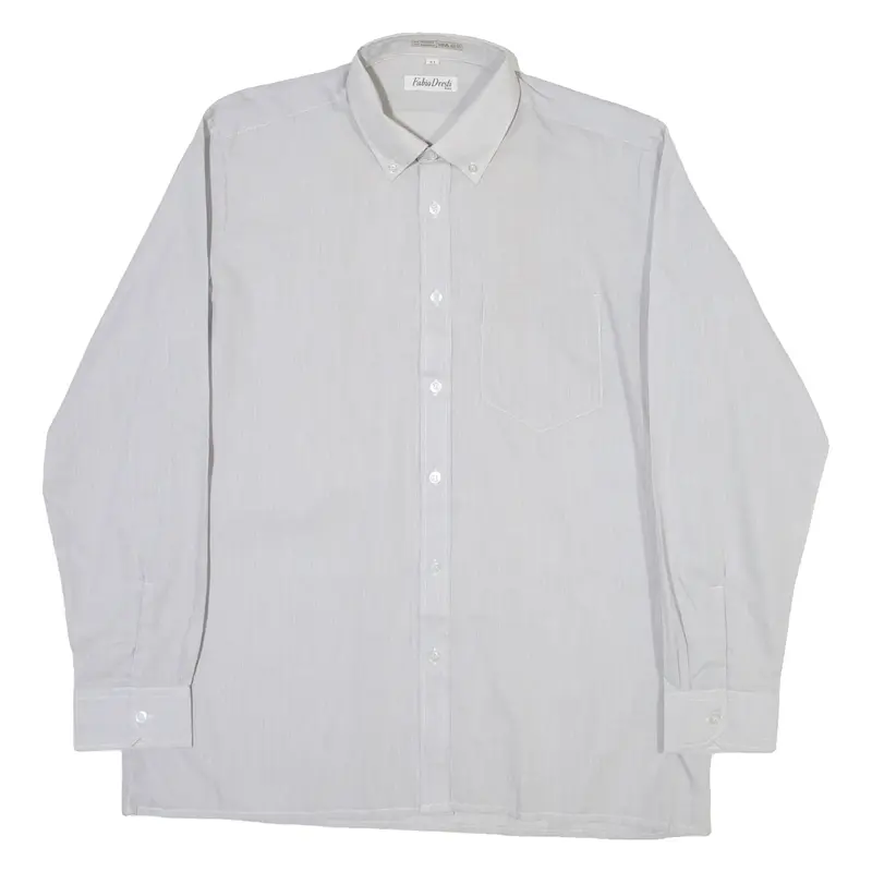 FABIO DRESTI Mens Shirt Black Striped Long Sleeve L