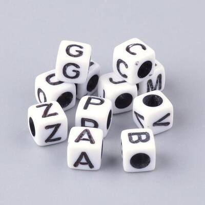 Opaque Horizontal Hole Acrylic Beads
