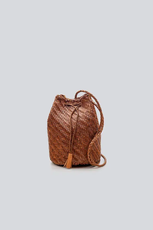 Crossbody Bag 8838 Pompom Double Ju Tan | Color: TAN | Size: U