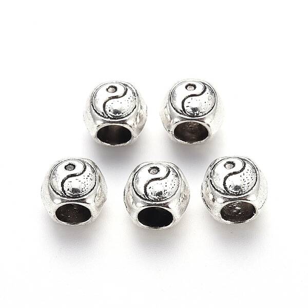 Tibetan Style Alloy European Beads