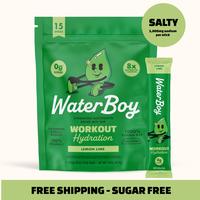 Waterboy Workout Hydration | 8x Electrolytes & Sugar Free | Plus L-Glutamine and Vitamins | Salty Flavor