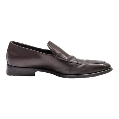 GUCCI Loafer Shoes Brown Leather Mens UK 7.5