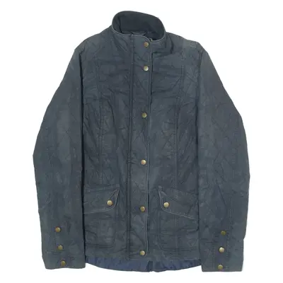 BARBOUR Quilted Ferndown Womens Wax Jacket Blue UK 12
