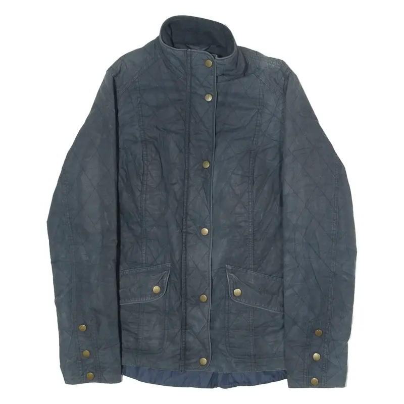 BARBOUR Quilted Ferndown Womens Wax Jacket Blue UK 12