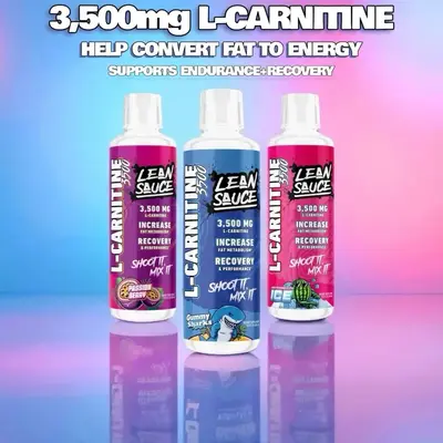 Lean Sauce L Carnitine 3500mg Liquid Supplement for Enhanced Performance & Faster Recovery US Edible Formula  Fitness Dietary...