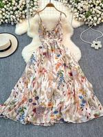 Women's Floral Print Sleeveless Cami Dress, Boho Fashion Casual A Line Dress for Beach Holiday Vacation, Ladies Dress for Sum...
