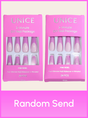 UNice Pink Rebel Press On Nails With Gel Tips