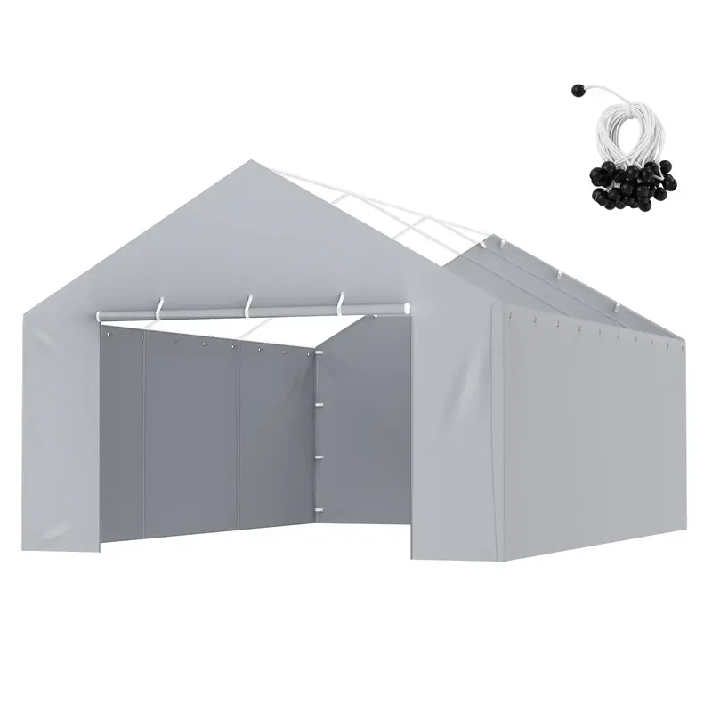 VEVOR Carport Replacement Canopy Cover Side Wall 13 x 20 ft, Garage Tent Shelter Tarp Heavy-Duty Waterproof & UV Protected, E...