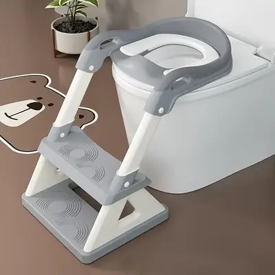 Easily Folded TinyGo 2-in-1 Potty Training Seat with Step Stool Ladder Adjustable Foldable Design Anti-Slip Pad Splash Guard ...