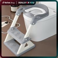 Easily Folded TinyGo 2-in-1 Potty Training Seat with Step Stool Ladder Adjustable Foldable Design Anti-Slip Pad Splash Guard ...