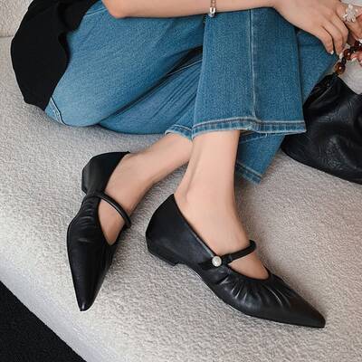 CHIKO Jemal Pointy Toe Block Heels Mary Jane Shoes