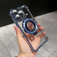 Electroplated Anti-drop Phone Case with Lens Protector, Full Body Shockproof Phone Protective Cover, Phone Accessories for iP...