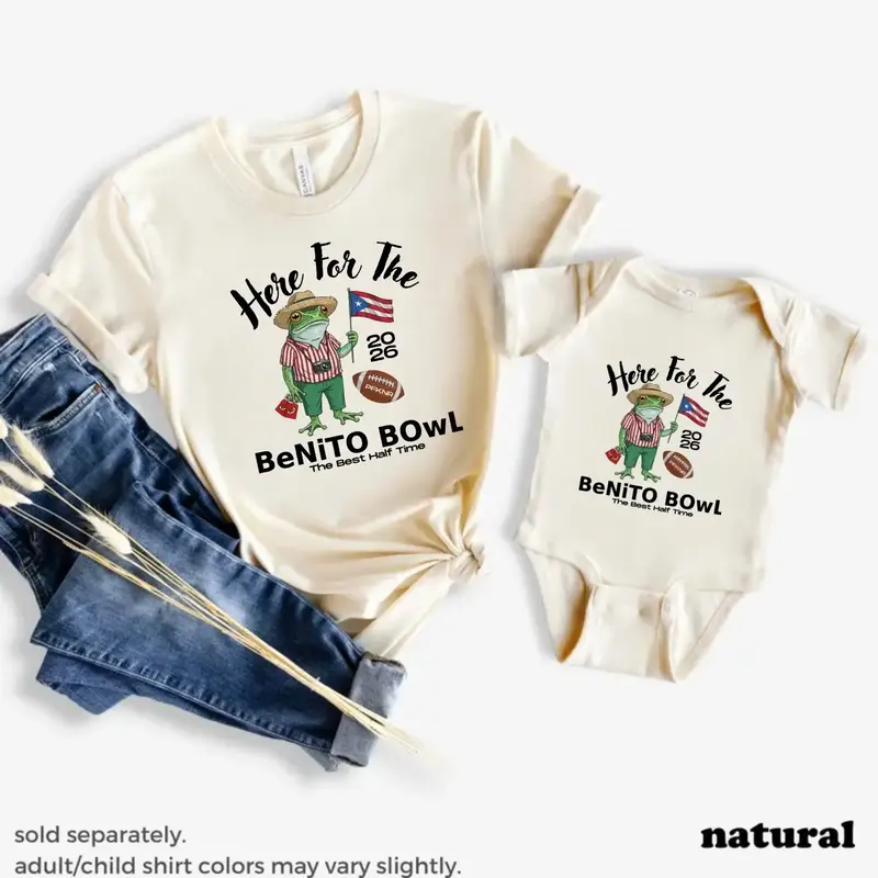 Super Bowl 2026 Onesie, Mommy, Daddy and Me ,  Team Benito Music Onesie, Baby Bodysuit, Toddler