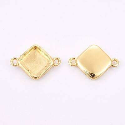 Brass Cabochon Connector Settings