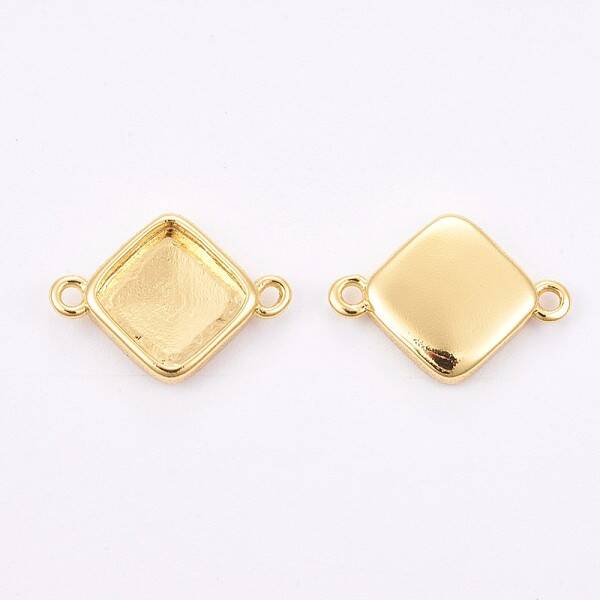 Brass Cabochon Connector Settings