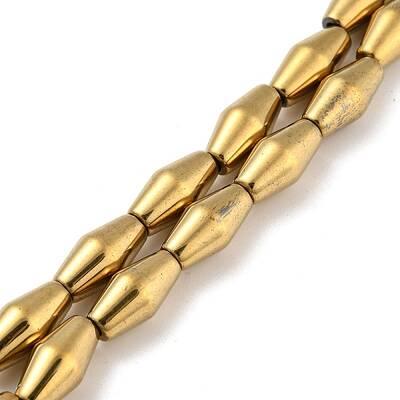Electroplated Synthetic Magnetic Hematite Beads Strands