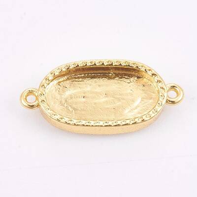 Brass Cabochon Connector Settings