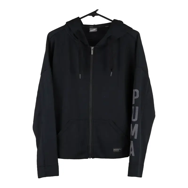 Puma Spellout Hoodie - Small Black Cotton
