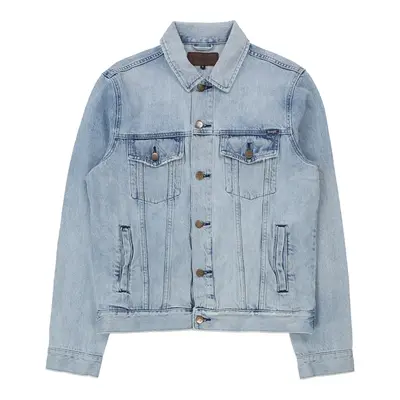 Wrangler Denim Jacket - Small Blue Cotton Blend