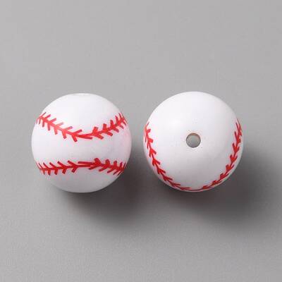 Sport Theme Opaque Resin Beads