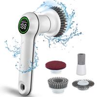 Vemoky Electric Spin Scrubber: Rechargeable Cleaning Brush with 2 Speeds, 4 Replaceable Heads for Kitchen, Bathroom, Bathtub,...