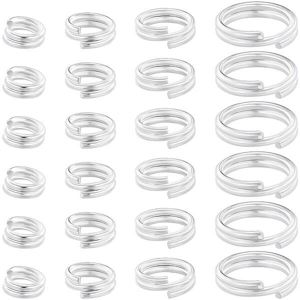 80Pcs 4 Styles Brass Split Rings