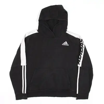 ADIDAS Hoodie Black Pullover Boys L