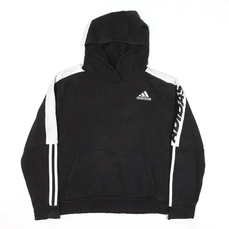 ADIDAS Hoodie Black Pullover Boys L